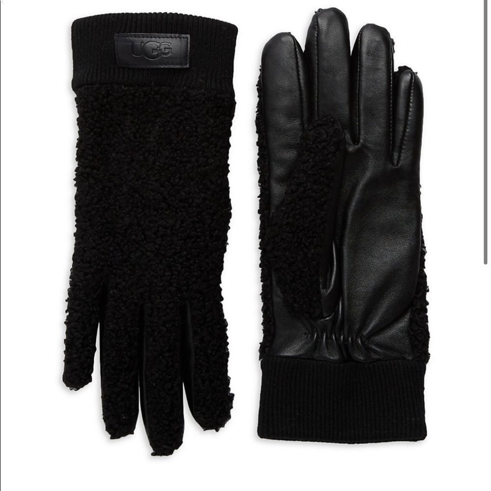 SALE UGG shearling/leather gloves